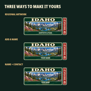 Idaho personalized Traveller Gear Tag decal — protected product preview 3