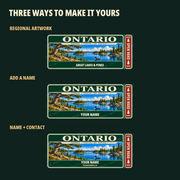 Ontario Traveller Gear Tag regional wording, name and contact options