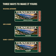 Tennessee Traveller Gear Tag regional wording, name and contact options