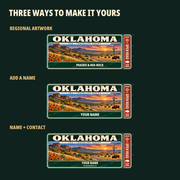 Oklahoma personalized Traveller Gear Tag decal — protected product preview 3