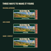 Iowa Traveller Gear Tag regional wording, name and contact options