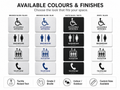 AODA sign colour and finish options for Ontario facilities