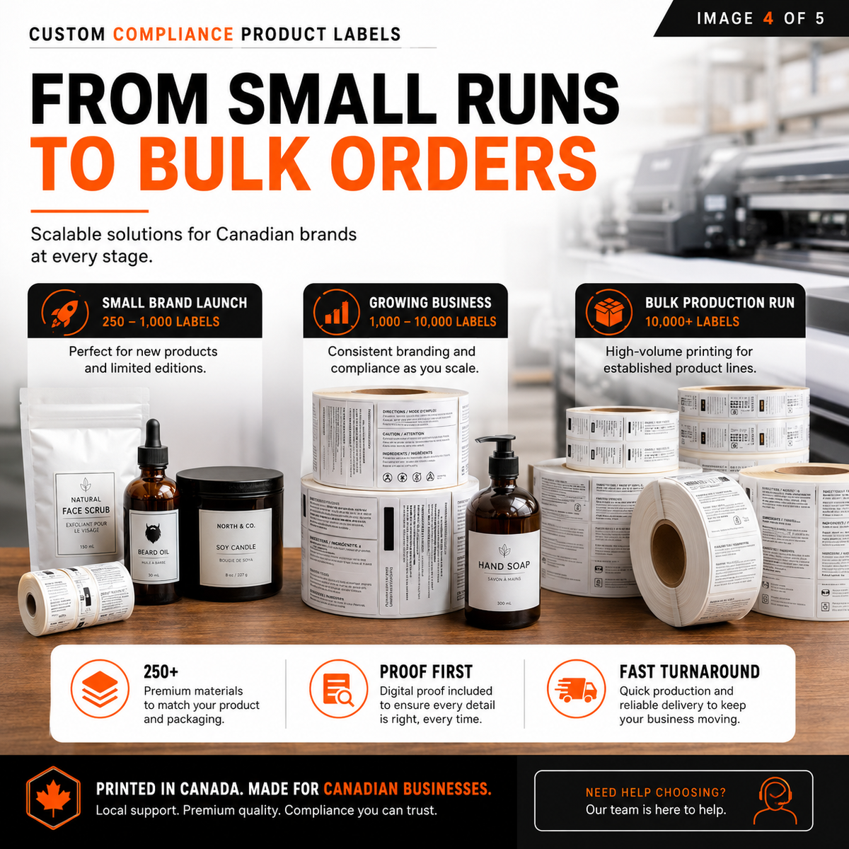 Custom product labels bulk