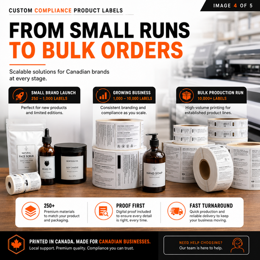Custom product labels bulk