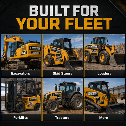 Jobsite equipment ID kit for excavators skid steers loaders forklifts tractors and fleet equipment
