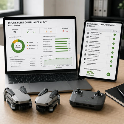 Drone fleet identification review workspace