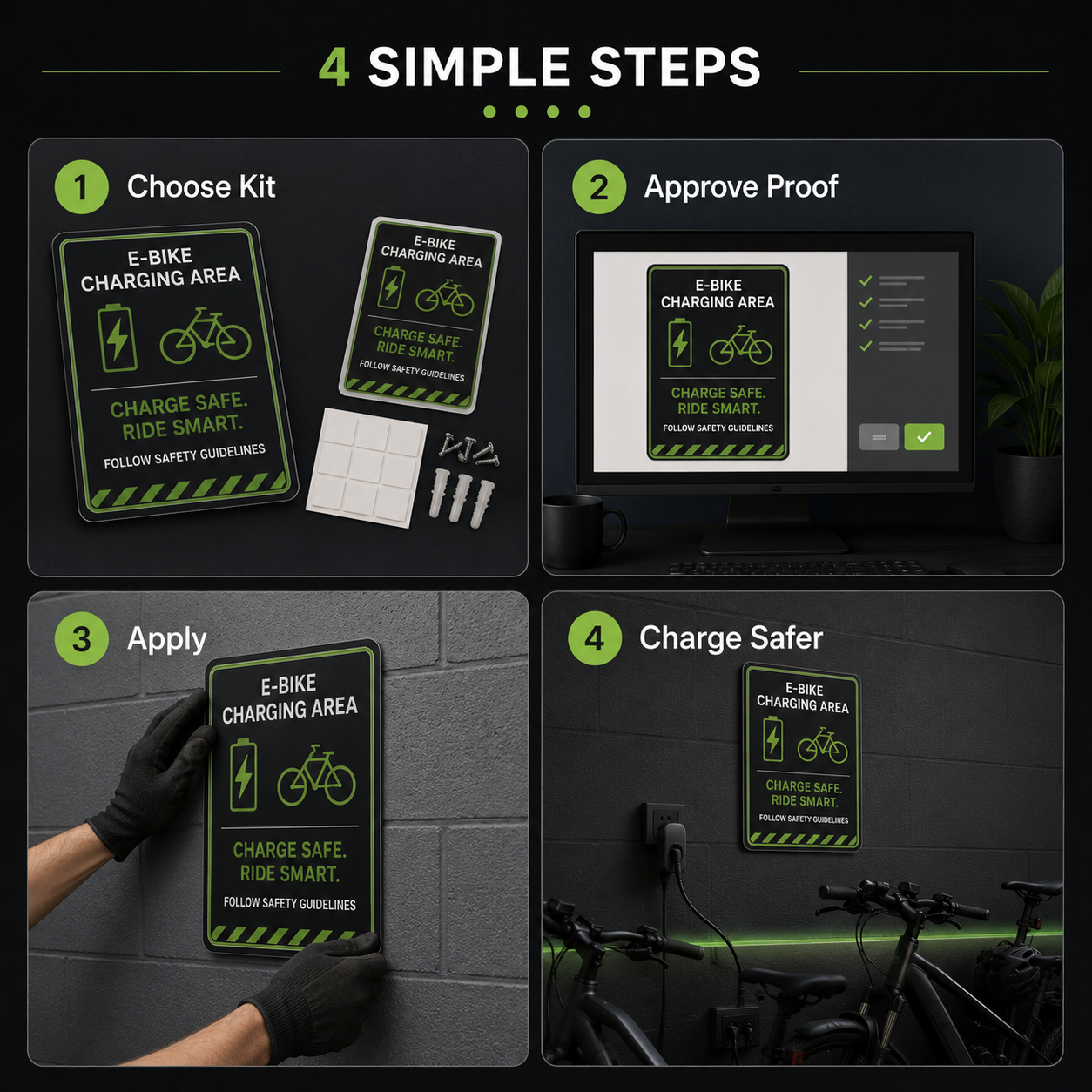 E-bike charging sign mounting and installation planning guide