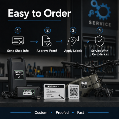 Ordering guide for exact service label text contact and production instructions