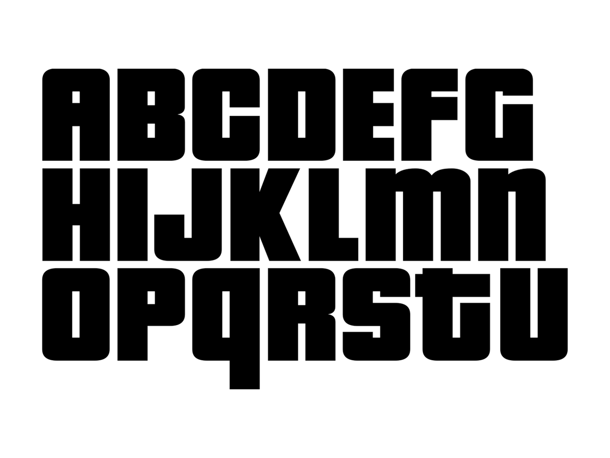 Open World lettering kit: heavy condensed game-poster style letters, shown as cut vinyl letters on a light background - Vinyl Alphabet Letters — A-Z 0-9 Kit