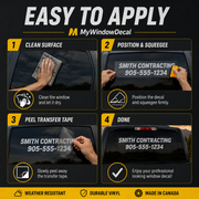 Easy application instructions for custom vehicle window decals