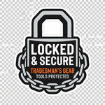 Toolbox Padlock Vinyl Decal — Trades Tool Security Sticker - 1