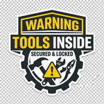 Tools Inside Warning Vinyl Decal — Van & Trailer Theft Deterrent - 4