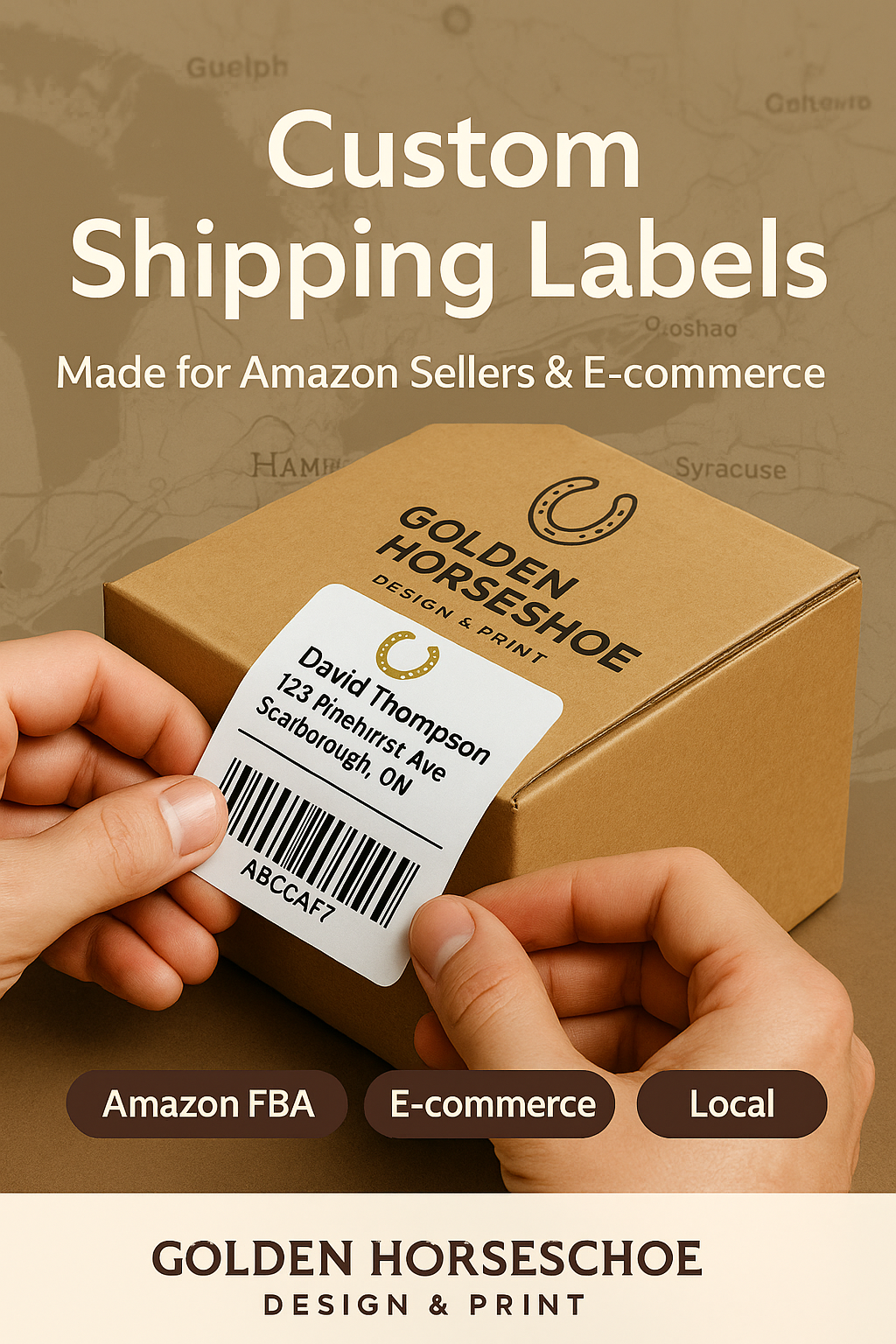Custom Shipping Fnsku Labels Niagara Design Included ApplyingCustomShippingLabelonBox