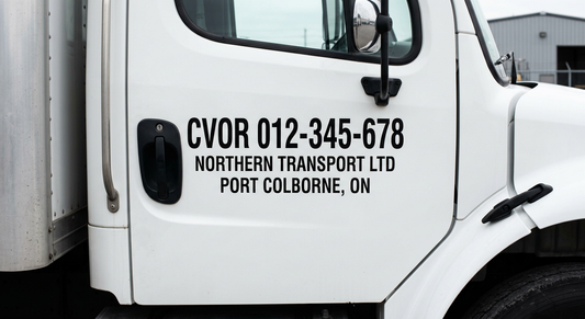 CVOR and USDOT cross-border dual compliance decal kit — Ontario commercial vehicle
