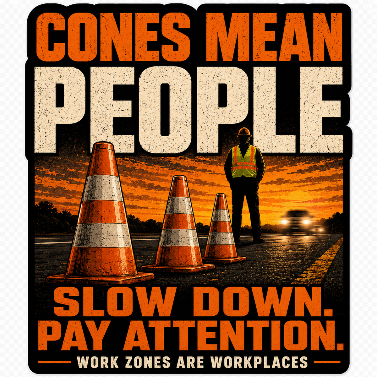 Cones mean people slow down   ea4289b0