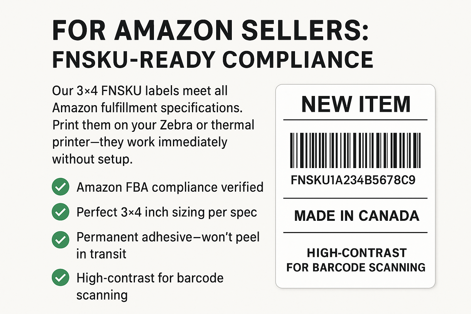 Custom Shipping Fnsku Labels Niagara Design Included FNSKU ReadyComplianceLabelsforAmazon