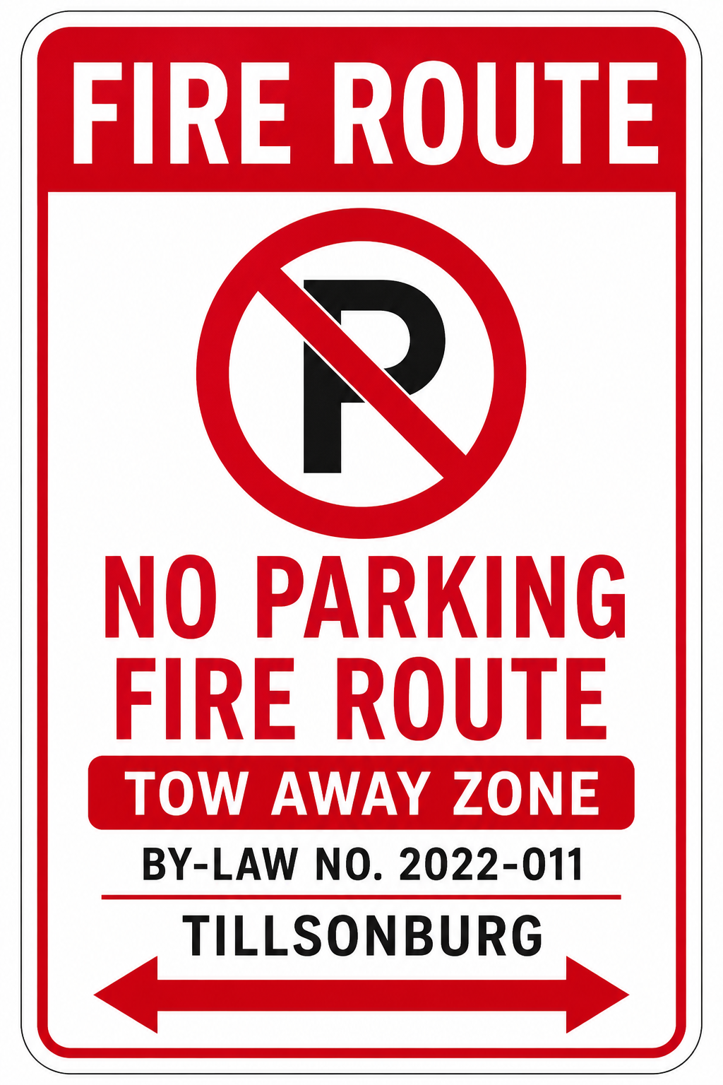 Fire route no parking sign   c61c3981