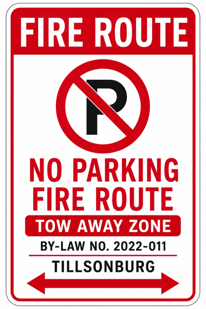 Fire route no parking sign   c61c3981
