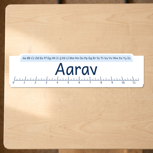 classroom desk name learning strips canada on a classroom surface, ready to use
