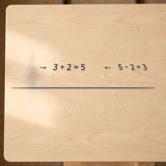 classroom maths reference stickers canada on a classroom surface, ready to use
