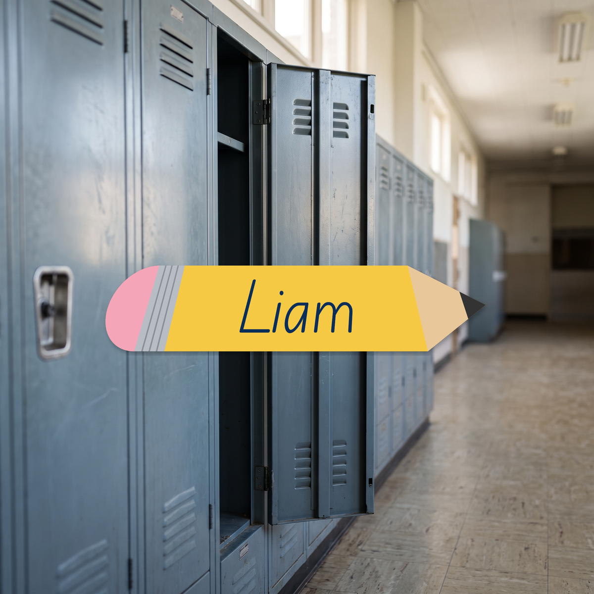 pencil student name magnets canada on a classroom surface, ready to use