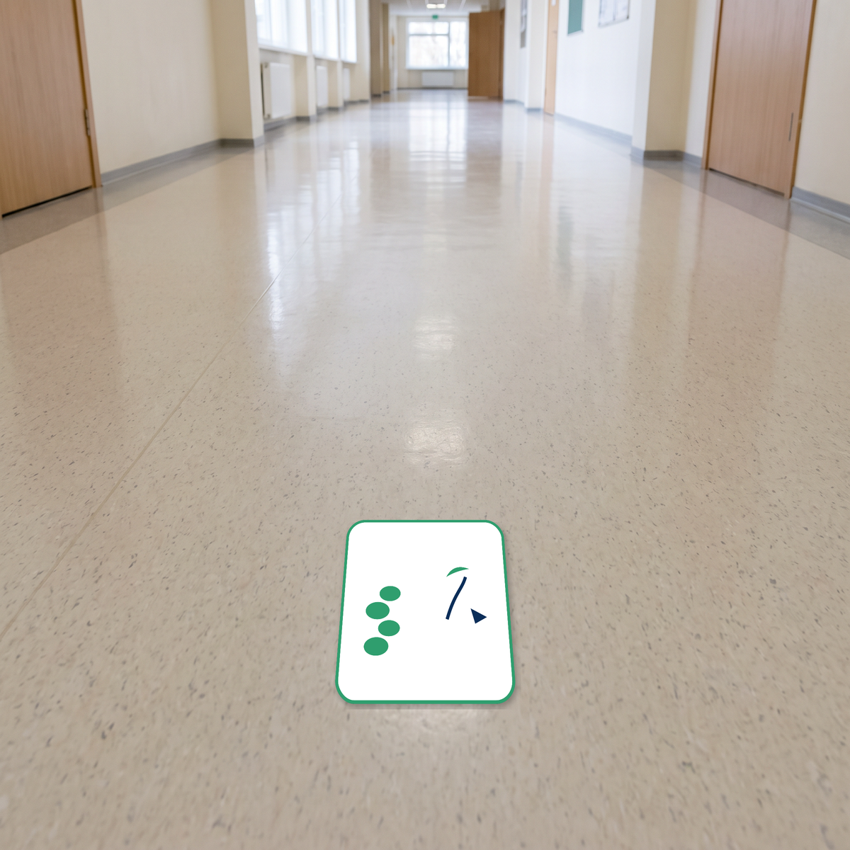 classroom movement floor decals canada on a classroom surface, ready to use