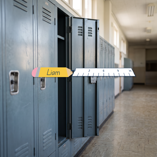 pencil student name magnets canada shown beside an inch ruler for scale