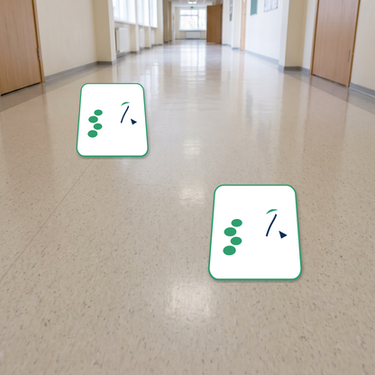classroom movement floor decals canada used in two classroom spots, no tape