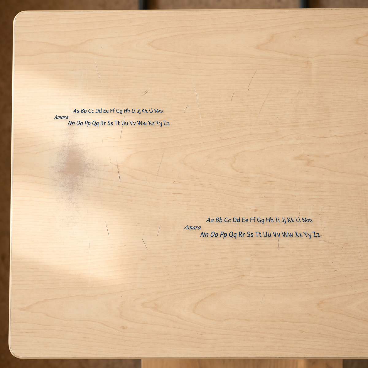 alphabet reference desk stickers canada used in two classroom spots, no tape
