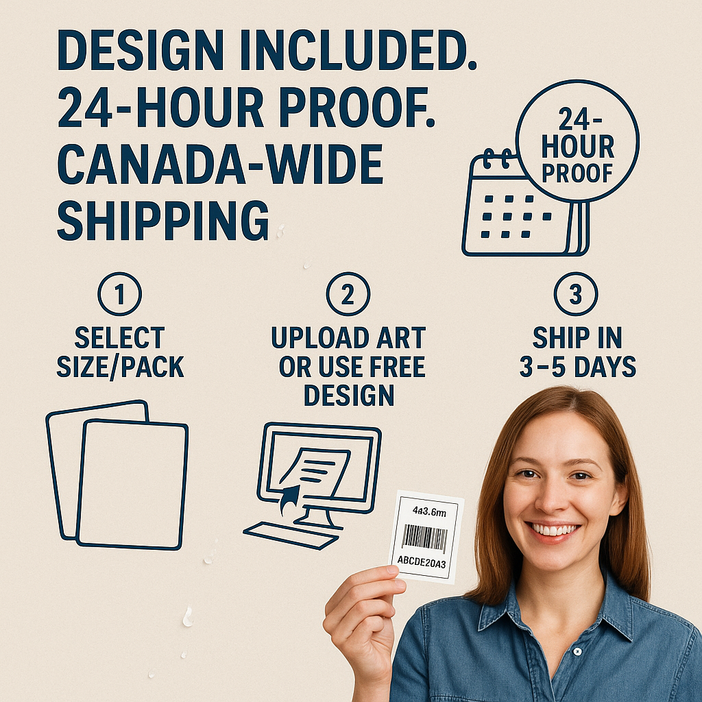Custom Shipping Fnsku Labels Niagara Design Included LabelDesignProcessinThreeSteps