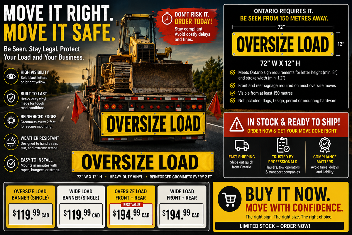 Oversize load banner advertisement   716a55c5
