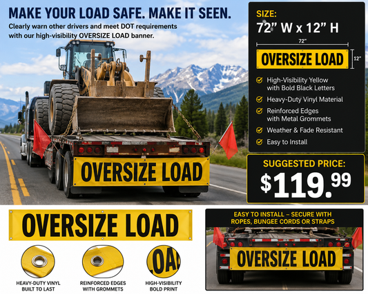 Oversize Load Banners Ontario | Compliance Lettering