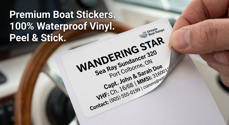 Custom Boat Cards & Helm Stickers Canada