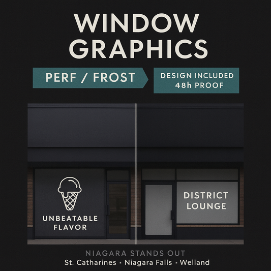 Free proof deposit for custom storefront and window graphics