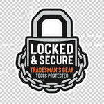 Toolbox Padlock Vinyl Decal — Trades Tool Security Sticker - 4
