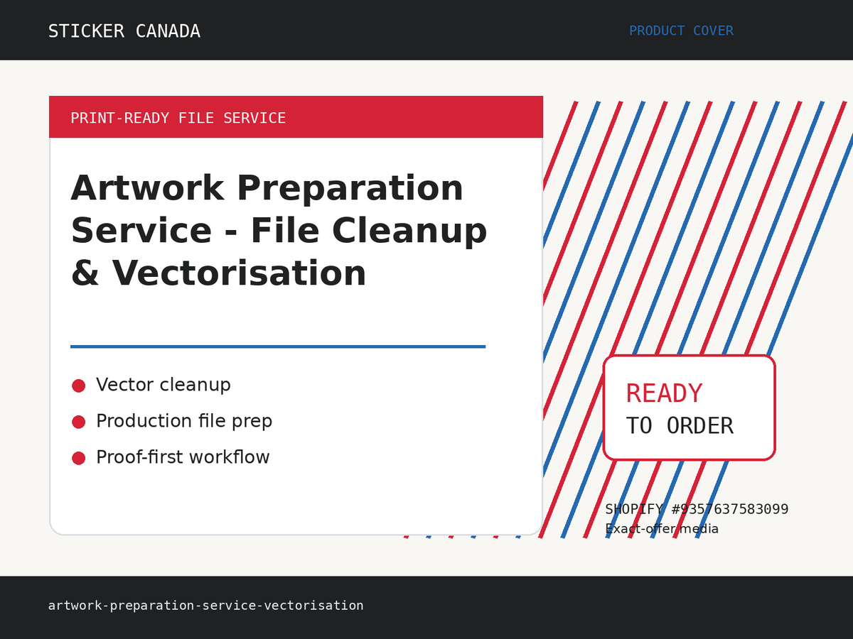 Artwork Preparation Service — File Cleanup & Vectorisation product cover