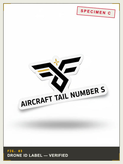 Aircraft tail number decals for Canadian registration markings