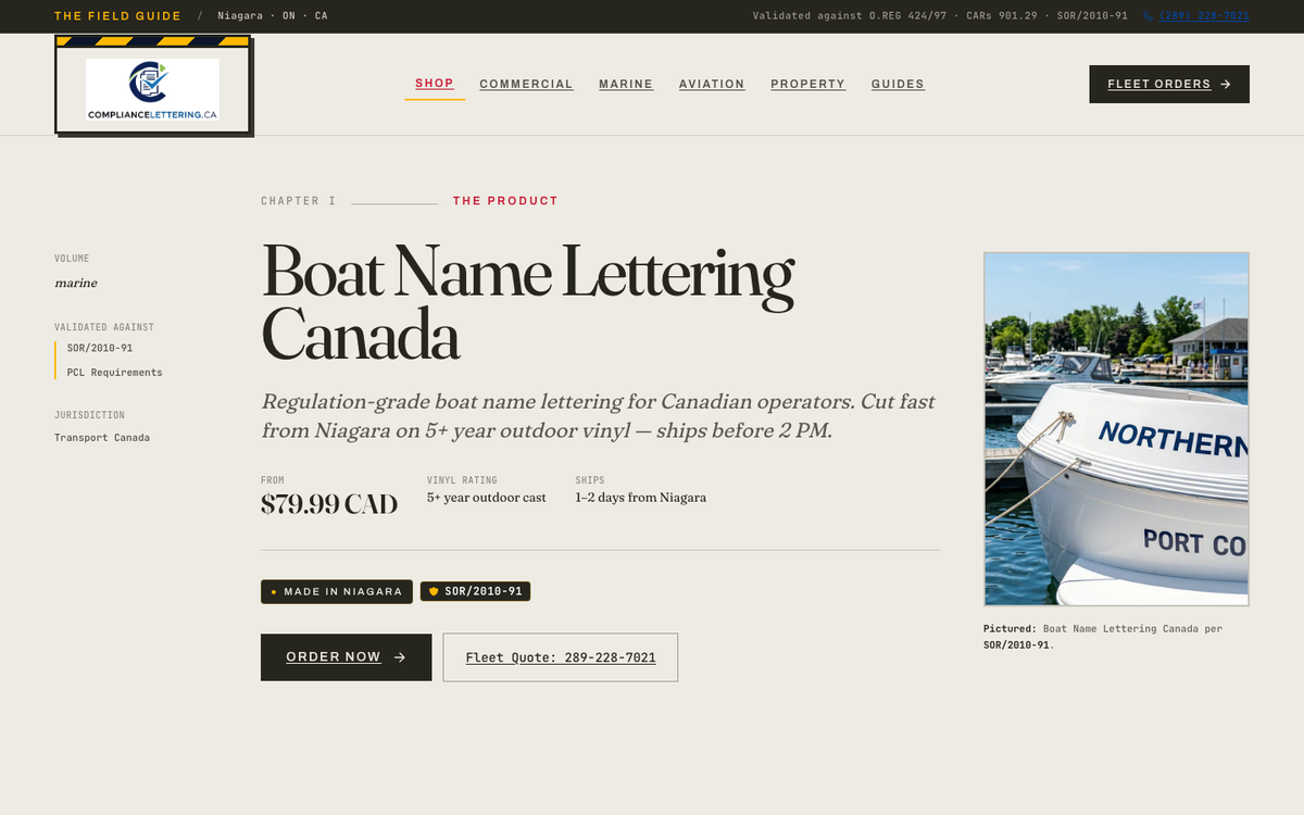 boat name port of registry lettering canada shipping act compliance lettering   7616a461