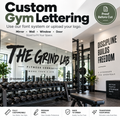 Custom cut vinyl gym lettering application 5/5