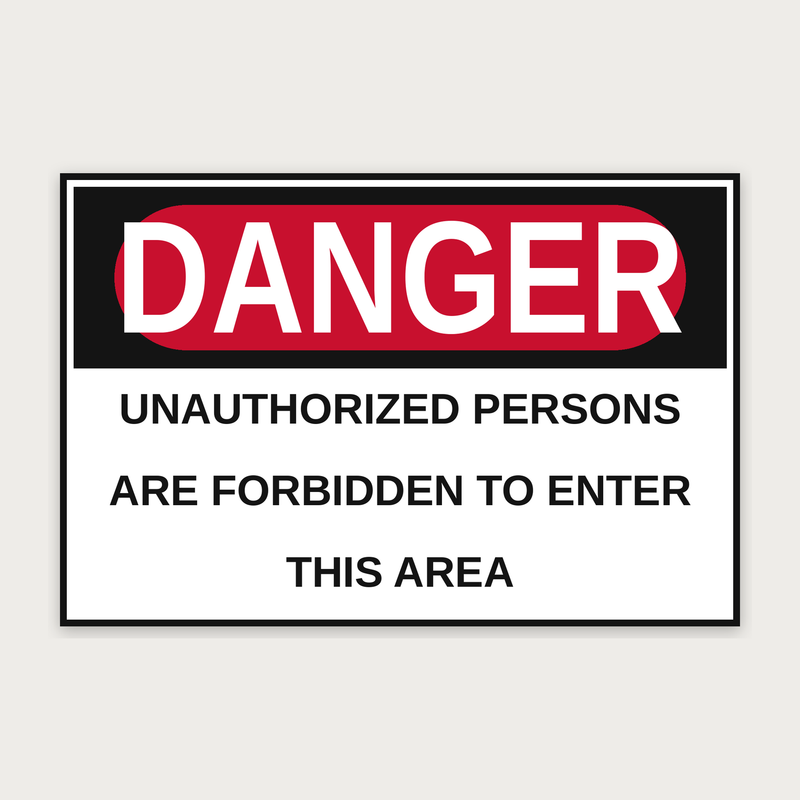 DANGER Sign for Construction Sites Ontario | 36 x 24 in