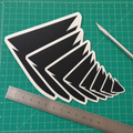 Custom Die-Cut Vinyl Decals — 4 size range