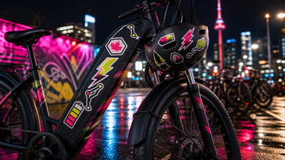 Urban e-bike with custom decal placement inspiration