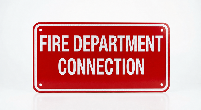 Custom Fire Department Connection Sign Ontario