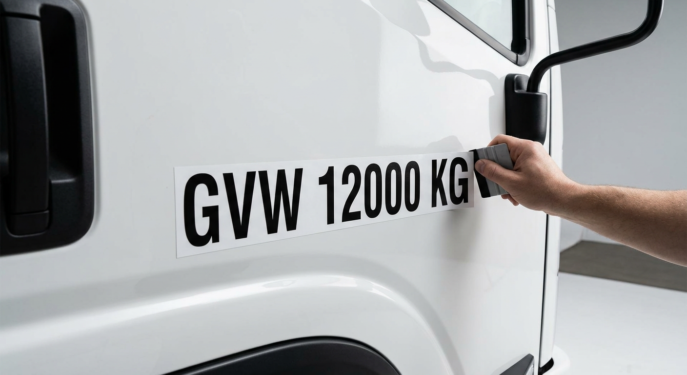 GVW Weight Decals — Gross Vehicle Weight Vinyl Lettering