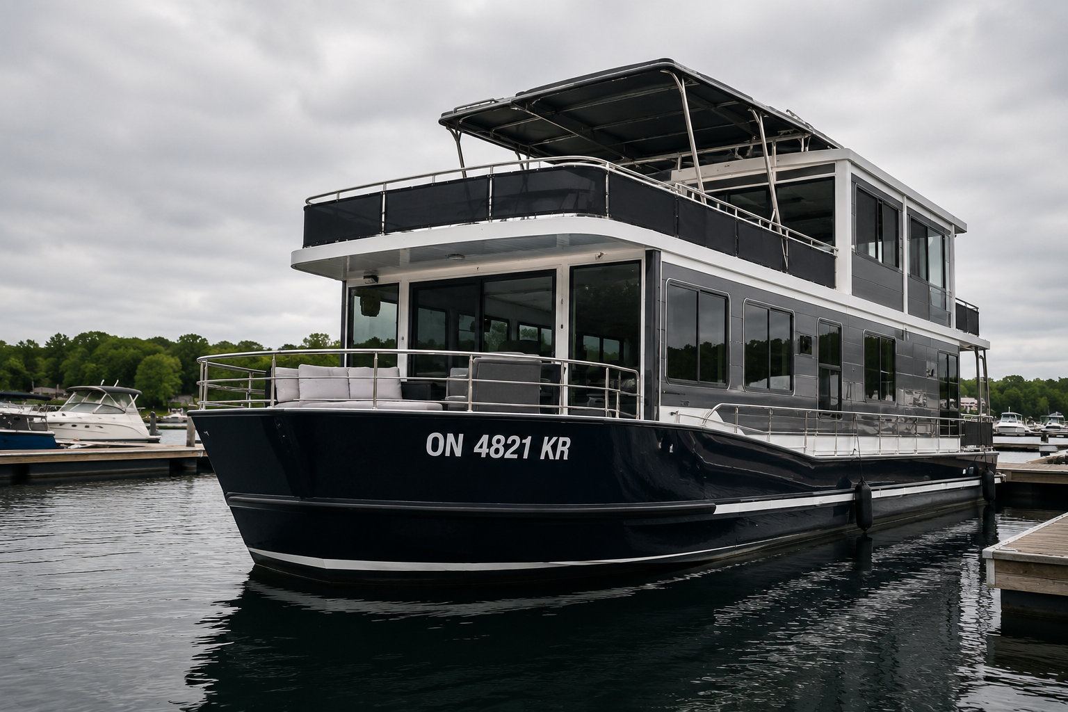Houseboat large vessel registration numbers Canada — Transport Canada SOR/2010-91 bow placement