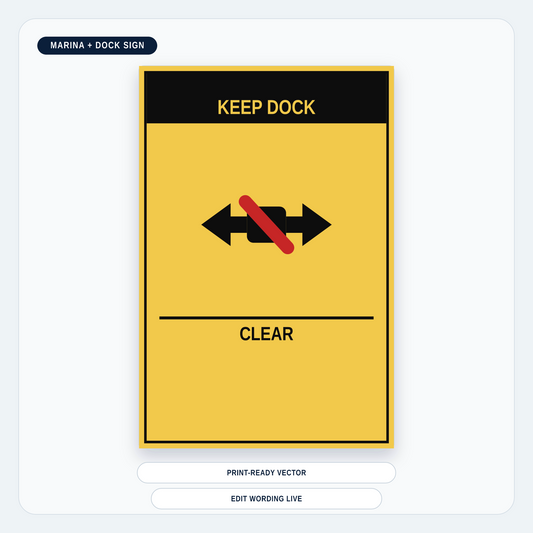 Keep Dock Clear Sign — marina-media-v1:keep-dock-clear-sign:fdbf6d0f5d89e8edd9e521525e7da14c8d0405b648410029e6077d4b0c7223a1