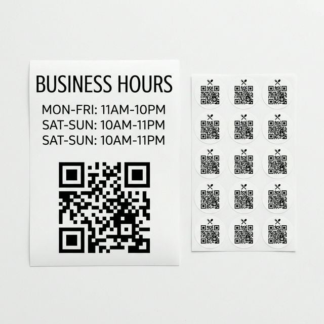 Digital business card QR sticker pack