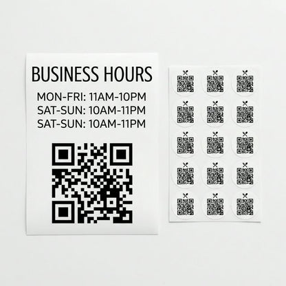 Digital business card QR sticker pack