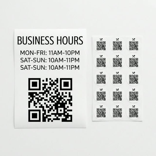 Digital business card QR sticker pack