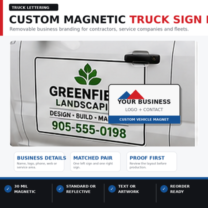 magnetic signage canada 02 business fleet truck sign pair   9c9601e6